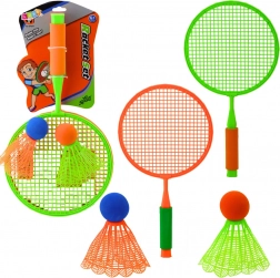 Set badminton pentru copii - 2 rachete și 2 mingi mari