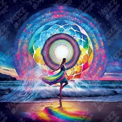 Puzzle pătrat mandala dansantă 1023 piese