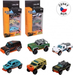 Mașinuțe metalice 1:64 – set de 3 bucăți, 2 variante