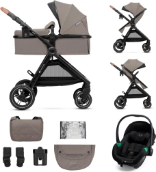 Cărucior combinat Kinderkraft 3 în 1 Esme Pro Sand Beige