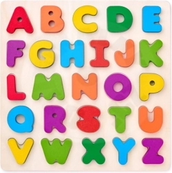 Puzzle WOODYLAND ABC cu litere pe planșă