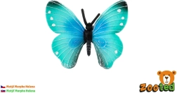 Fluture tropical Morpho Helena Zooted, figurină din plastic de 7 cm
