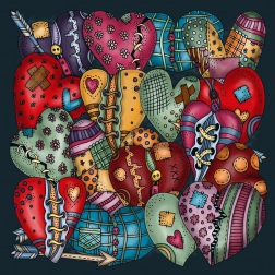 Puzzle pătrat Palapeli Inimă 251 piese