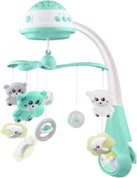 Carusel pentru pătuț cu proiector luminos Baby Mix, culoare mentă