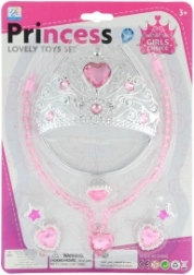Set pentru prințesă – coroană, colier, cercei și inel