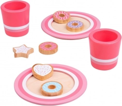 Set de biscuiți din lemn cu lapte Bigjigs Toys