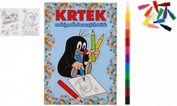 Cărți de colorat KRTEK A5 colorează după punctele colorate cu creioane cerate, 11 bucăți în săculeț