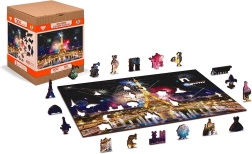 Puzzle din lemn, față-verso, Parisul de noapte 2‑în‑1, 300 piese