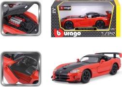 Model auto Bburago Dodge Viper SRT 10 ACR roșu-negru 1:24