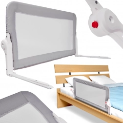 Barieră de siguranță pentru pat 150 cm, gri