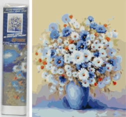 Pictură cu diamante buchet de câmp 30 × 40 cm