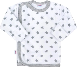Cămașă pentru bebeluși New Baby Classic II gri cu steluțe, mărimea 62