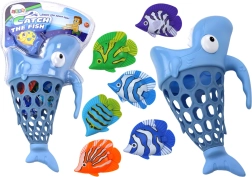 Coș pentru prins peștișori în apă – rechin albastru