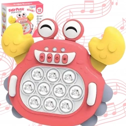 Joc electronic antistres Pop It crab roșu