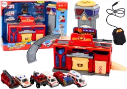 Centru de salvare cu pompieri și spital – set de vehicule 6 buc.