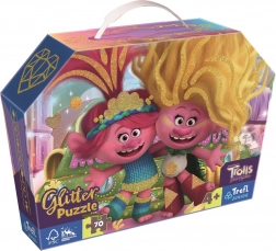 Puzzle 70 de piese Glitter în valiză Trolli cu Brocart