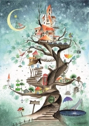 Puzzle basm despre copac 1000 piese Magnolia