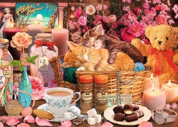 trefl puzzle premium plus tea time totul frumos 1000 piese
