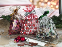 Pungă celofan 35x50 cm cu stele