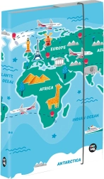 Cutie pentru caiete A5 cu model Hărți