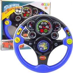 Volan interactiv pentru copii cu efecte de lumină și sunet albastru