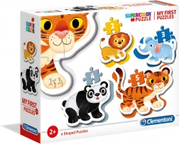 Primul meu puzzle Safari 4în1 (2–5 piese) CLEMENTONI
