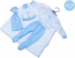 Llorens hăinuțe pentru păpușă New Born 35–36 cm, set 3 piese cu păturică