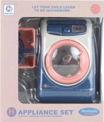 Mașină de spălat din plastic pentru copii, pe baterii, cu sunet