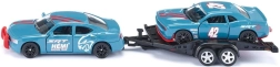 Set Siku 1:55 – vehicul tractor DODGE Charger cu remorcă și DODGE Challenger SRT de curse