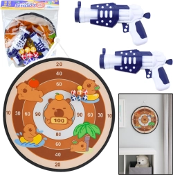 Joc de țintă pentru copii cu capibare, pistoale și mingi cu scai 73,5 cm