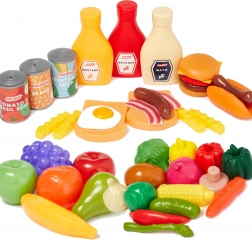 Alimente din plastic pentru bucătăria copiilor – set mare 44 piese CASDON