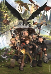 Puzzle Clementoni Cum să vă dresați dragonul: Călăreții din Blpu 180 de piese