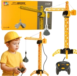 Macara de construcții RC cu control prin cablu 71 cm, rotație 360°
