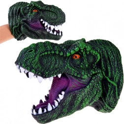 Marionetă de mână din cauciuc T‑Rex – cap de dinozaur realist de 19 cm