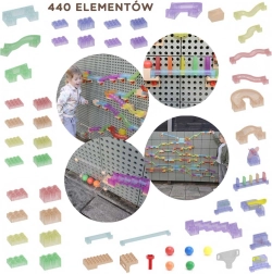 Set constructiv Masterkidz pistă pentru bile Tablă STEM 440 piese