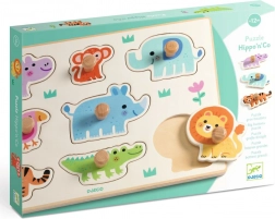 Puzzle de tip insert Djeco – Animale din junglă