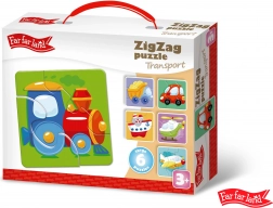Far Far Land Puzzle ZigZag Motiv de transport cu 6 imagini