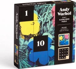 Puzzle de lemn glisant Andy Warhol: Flori 2v1