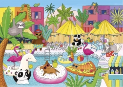 Puzzle Petrecere la Piscină 100 Piese