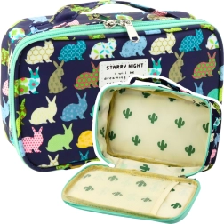 Organizator penar școlar cu buzunar albastru