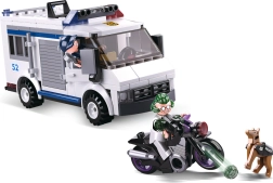 Sluban poliție – furgonul pentru deținuți și evadare pe motocicletă