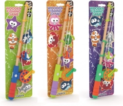 Pescuit magnetic mini din lemn pentru copii