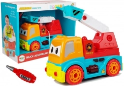 Mașină de pompieri dezasamblabilă cu lumini și sunete