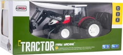 Buldozer RC cu încărcător frontal, roșu 1:24