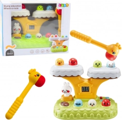 Joc interactiv Whack‑a‑Mole pentru copii cu melodii și 7 viteze