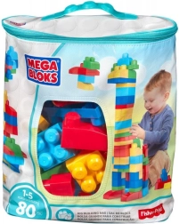 Mega Bloks sac mare de blocuri – albastru (80 piese)