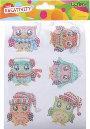 set creativ autocolante diamond bufnițe