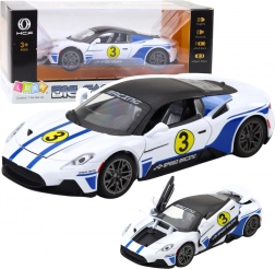 Mașină sport metalică cu efecte 1:22 albă