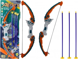 Arc pentru copii cu săgeți cu ventuză verde‑portocaliu, 3 buc.