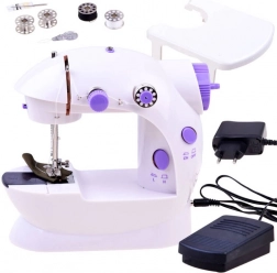 Mini mașină de cusut cu pedală și set de accesorii